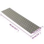 vidaXL Plaques perforées 20 Pièces 2 mm 400x100 mm acier galvanisé