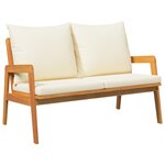 vidaXL Banc de jardin avec coussins 115x65x71 cm Bois d'acacia massif