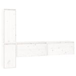 vidaXL Meubles TV 4 Pièces Blanc Bois massif de pin