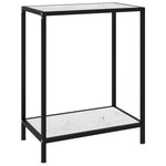 vidaXL Table console Blanc 60x35x75 cm Verre trempé