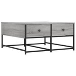 vidaXL Table basse sonoma gris 80x80x40 cm bois d'ingénierie