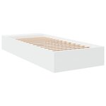 vidaXL Cadre de lit blanc 75x190 cm bois d'ingénierie