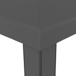 vidaXL Tonnelle avec double toit et lumières LED 3x3 m Anthracite