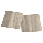 vidaXL Dalles de plancher autoadhésives 55 Pièces PVC 5 11 m² taupe