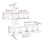 vidaXL Ensemble de meubles TV 7 Pièces Chêne fumé Bois d'ingénierie