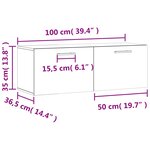 vidaXL Armoire murale sonoma gris 100x36 5x35 cm bois d'ingénierie