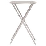 vidaXL Table bistrot pliante Beige Ø50x71 cm en acier recouvert de poudre
