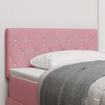 Tête de lit vidaXL en velours rose avec boutons en cristal  100 cm