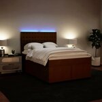 vidaXL Sommier à lattes de lit avec matelas Rose 140x200 cm Velours