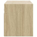 vidaXL Meuble TV mural avec lumières LED chêne sonoma 80x31x35 cm