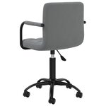 vidaXL Chaise pivotante de bureau Gris foncé Velours