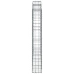 vidaXL Paniers à gabions arqués 7 Pièces 200x30x180/200 cm Fer galvanisé