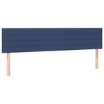 vidaXL Tête de lit à LED Bleu 200x5x78/88 cm Tissu