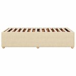 vidaXL Cadre de lit sans matelas crème 90x200 cm tissu