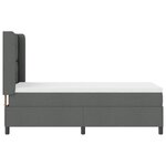 Lit coffre vidaXL avec matelas et LED gris foncé 90x190 cm en tissu