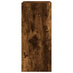 vidaXL Meubles TV muraux et lumières LED 2Pièces chêne fumé 30 5x35x70 cm