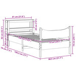 vidaXL Cadre de lit avec tête de lit cire marron 75x190 cm bois de pin