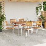 Ensemble de salle à manger de jardin 7 pièces en bois massif d'acacia vidaXL