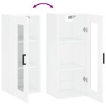 vidaXL Armoire murale blanc brillant 34 5x34x90 cm