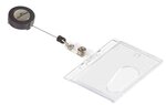 Lot de 10 Porte badge à enrouleur et Badge rigide 85 x 54 mm DURABLE