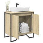 vidaXL Armoire lavabo de salle de bain chêne sonoma 60x35x60 cm