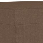 vidaXL Ensemble de canapés 3 Pièces avec coussins Marron Tissu