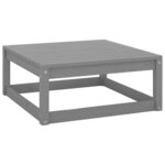 vidaXL Salon de jardin 2 Pièces avec coussins Gris Bois de pin massif