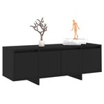 vidaXL Meuble TV Noir 120x30x40 5 cm Bois d'ingénierie