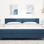 Tête de Lit LED vidaXL Design Blocs de Diamant Bleu 180 cm Tissu