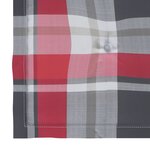 vidaXL Chaises de jardin et coussins à carreaux rouge 6Pièces Teck massif