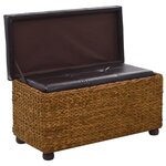 vidaXL Ensemble de banc lot de 2 Jacinthe d'eau Marron