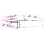 vidaXL Cadre de lit Artisan Chêne 200x200 cm Bois d'ingénierie