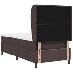 Lit Box Spring vidaXL avec Matelas Marron Foncé 90x200 cm en Tissu