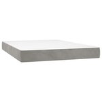 vidaXL Sommier à lattes de lit avec matelas LED Gris clair 140x200 cm