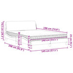 vidaXL Lit avec matelas marron 140x190 cm similicuir