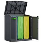 Keter Armoire de recyclage Moby Compact Recycling System Gris graphite