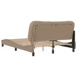 vidaXL Cadre de lit avec lumières LED cappuccino 140x190 cm similicuir