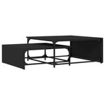 vidaXL Tables basses gigognes 2 Pièces noir bois d'ingénierie et métal