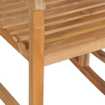 vidaXL Chaise à bascule avec coussin bleu clair Bois de teck solide
