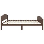 vidaXL Cadre de lit sans matelas marron foncé pin massif 160x200 cm
