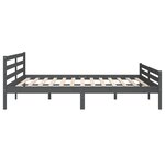vidaXL Cadre de lit sans matelas bois massif gris 200x200 cm