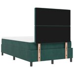 vidaXL Lit à ressort avec matelas et banc vert foncé 120x190 cm velours