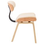 vidaXL Chaises à manger lot de 2 crème bois courbé et similicuir