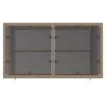 vidaXL Salon de jardin avec coussins 4 Pièces beige résine tressée verre
