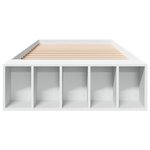 vidaXL Cadre de lit blanc 75x190 cm bois d'ingénierie