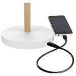 Lampe de bureau LED Vicky, Puissance 9W,  Durée 50 000h, Blanc / Hêtre