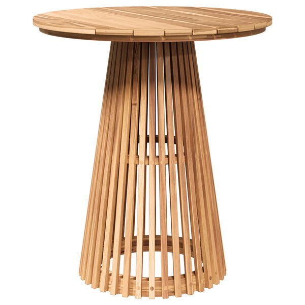 vidaXL Table de jardin Ø70x75 cm Bois massif Teck