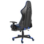 vidaXL Chaise de jeu pivotante avec repose-pied Bleu PVC