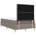 vidaXL Lit à Ressorts avec Matelas & Banc Taupe 120x190 cm Tissu