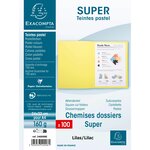 Paquet 100 Chemises Super 160 - 24x32cm - Lilas - X 5 - Exacompta